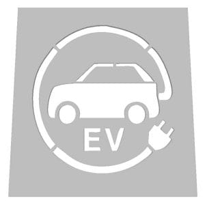 Electric Vehicle Road Stencil - V10